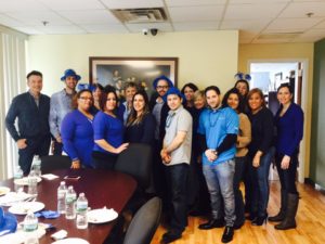 Celebrating Dress in Blue Day for Colon Cancer Awareness. 